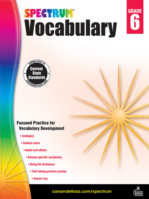Cover image for Spectrum Vocabulary, Grade 6
